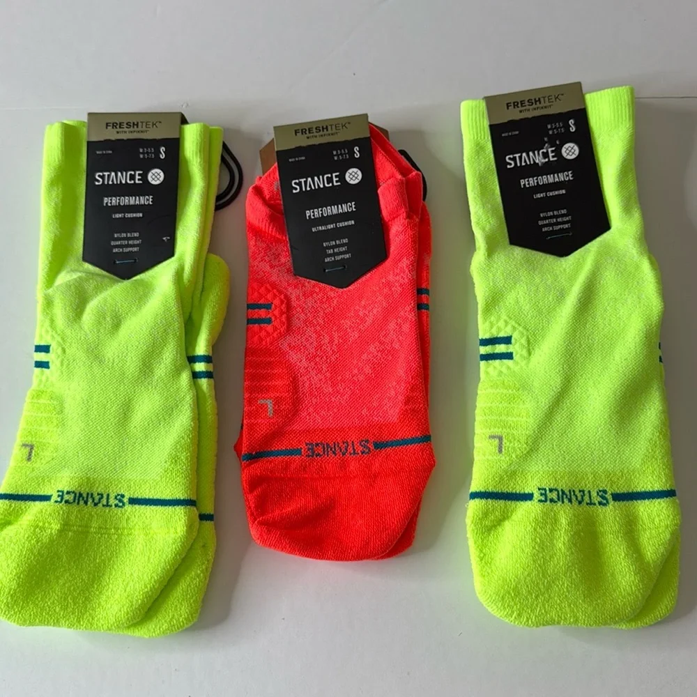 Stance Assortment of Performance Socks 3 Pairs Size Small